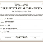 Certificate Of Authenticity Free Google Docs Template   Gdoc.io Intended For Certificate Of Authenticity Sample Template