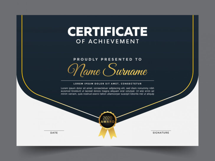 Certificate of Completion Template Sample