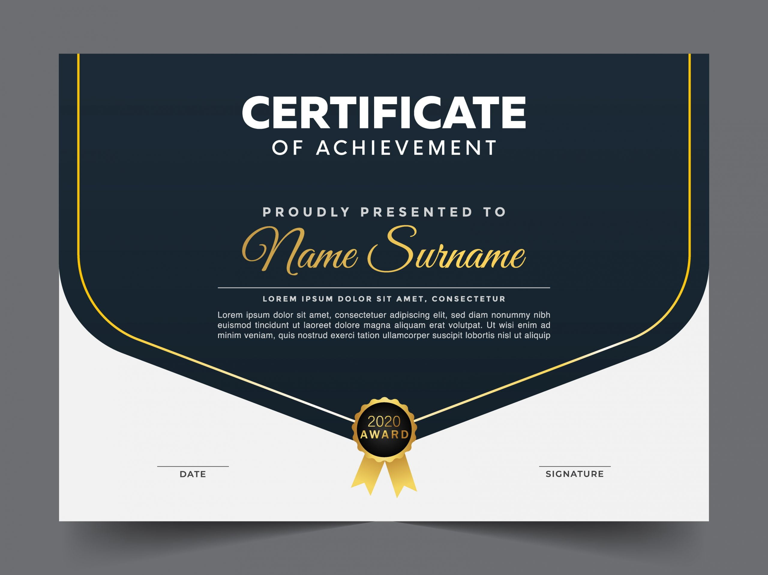 Certificate Of Completion Template – Graphicsfamily inside Certificate of Completion Template Sample