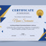 Certificate Of Participation Vector Art, Icons, And Graphics For For Certificate Of Participation Sample Template