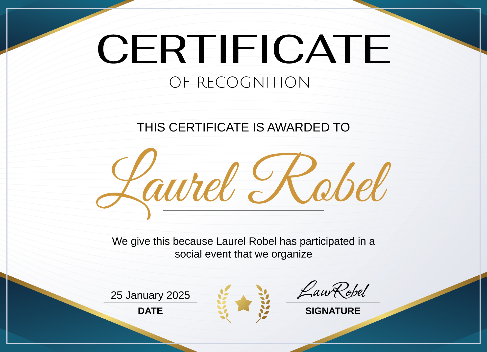 Certificate Of Recognition Free Google Docs Template - Gdoc.io throughout Certificate of Recognition Sample Template