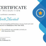 Certificate Of Recognition   Piktochart Within Certificate Of Recognition Sample Template