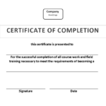 Certificate Of Training Completion Example | Templates At Inside Training Certificate Sample Template