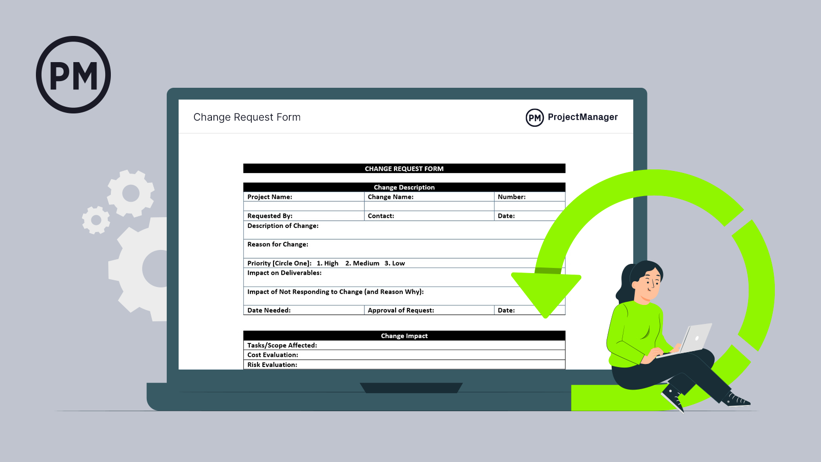 Change Request Form (Free Word Template) - Projectmanager for Change Request Template Sample