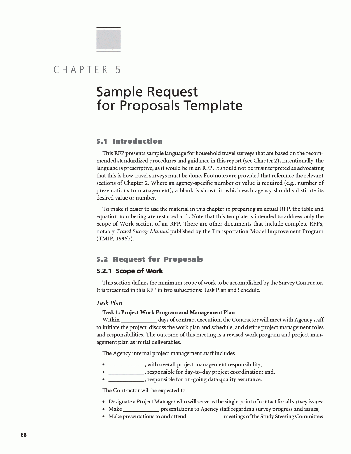 Chapter 5 - Sample Request For Proposals Template | Standardized with Proposal Sample Template