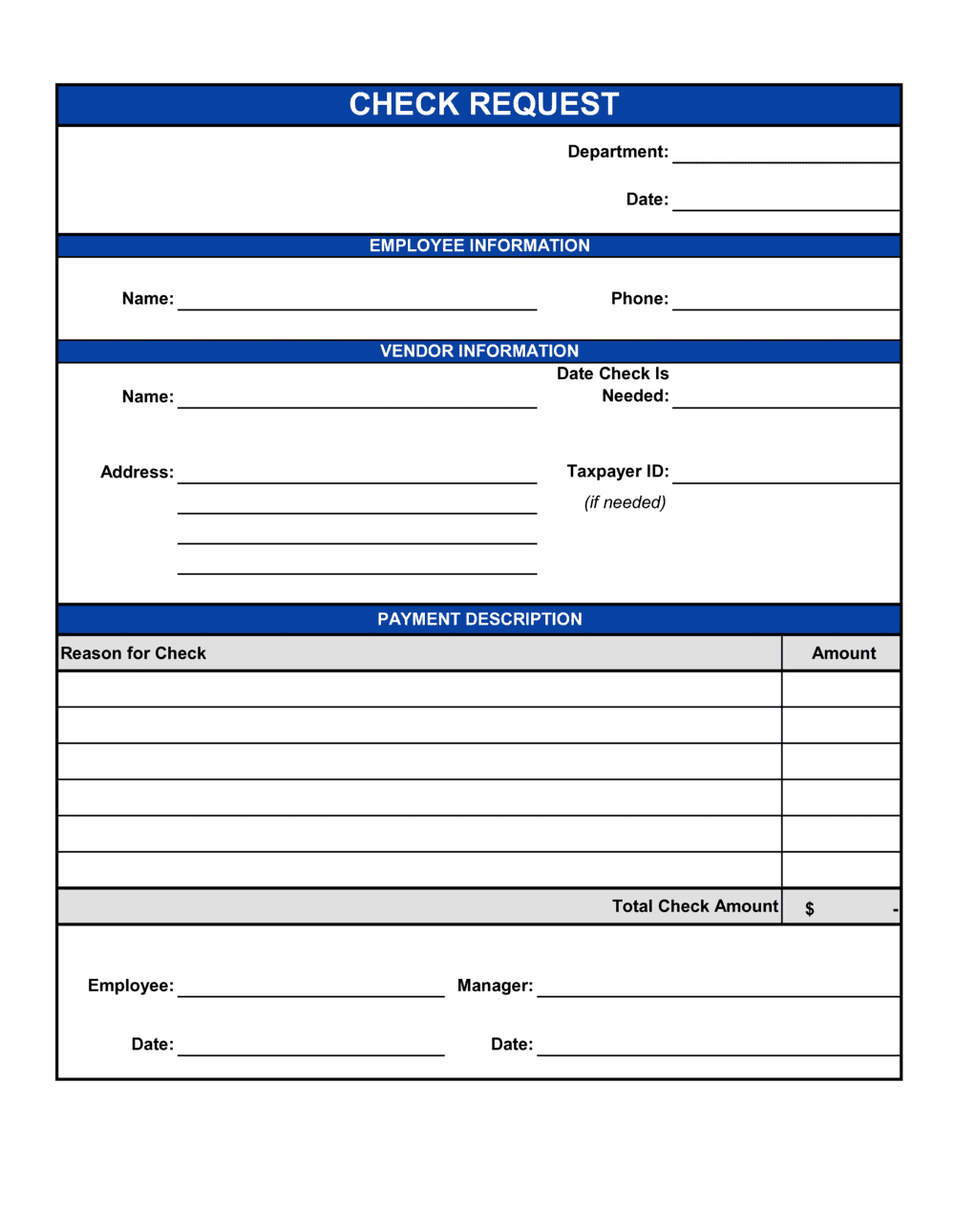 Check Request Form Template 2024 [Download .Docx] | Business In A Box™ regarding Approval Form Sample Templates