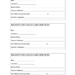 Childcare Receipt ≡ Fill Out Printable Pdf Forms Online With IRS Sample Template For Childcare Providers