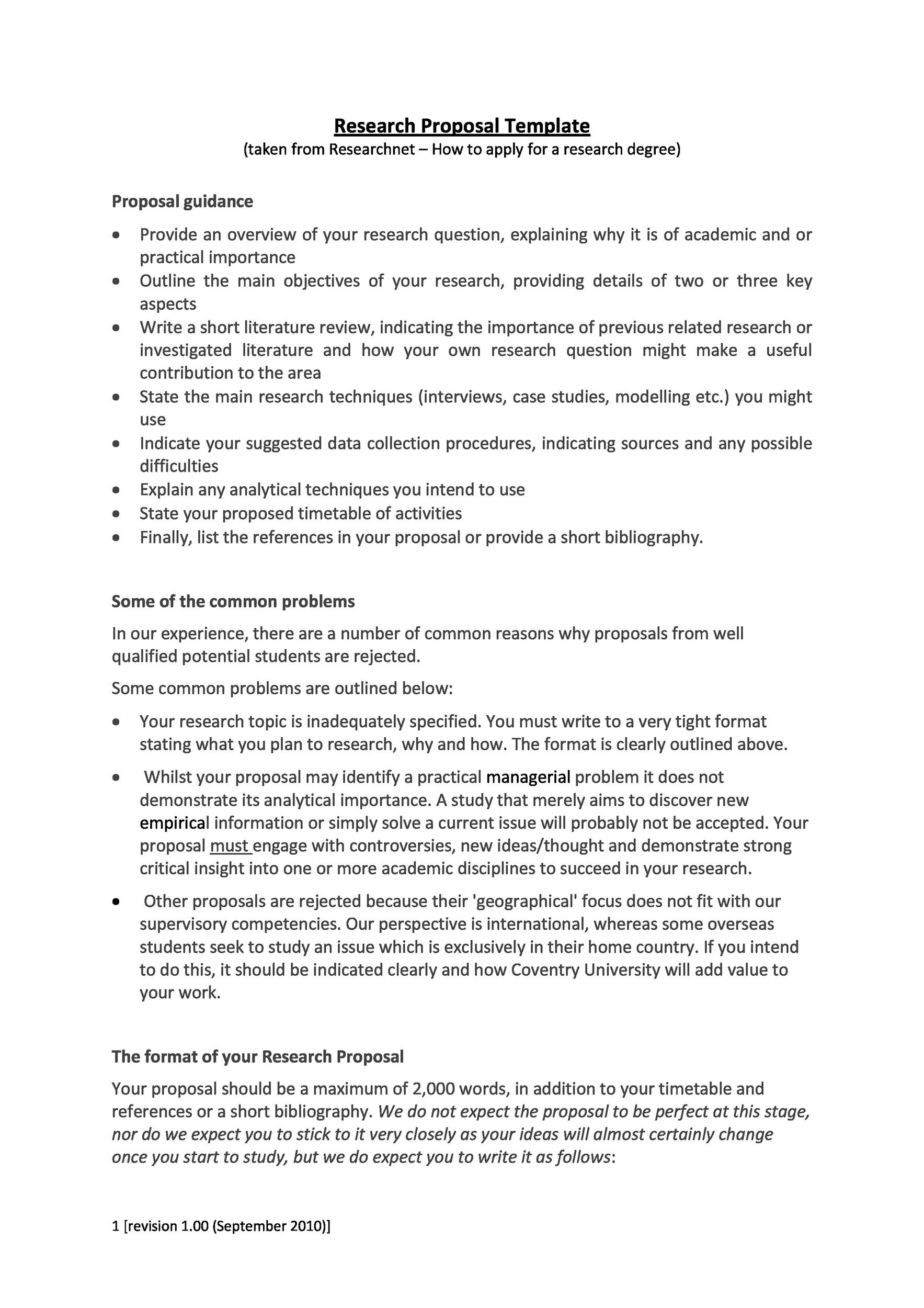 Choose From 40 Research Proposal Templates &amp;amp; Examples. 100% Free regarding Research Proposal Sample Template