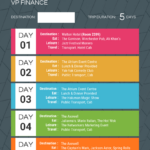 Colorful Itinerary Template   Venngage Intended For Tour Itinerary Template Sample