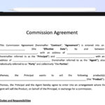 Commission Agreement Template (Free & Editable)   Signhouse With Commission Agreement Sample Template