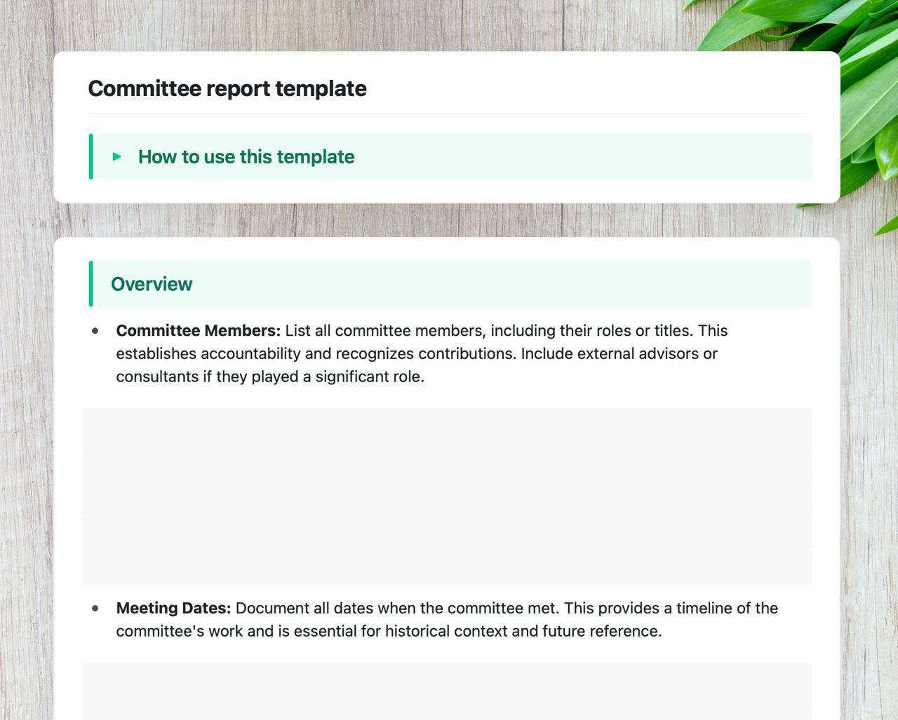 Committee Report | Free Craft Template pertaining to Committee Report Sample Template