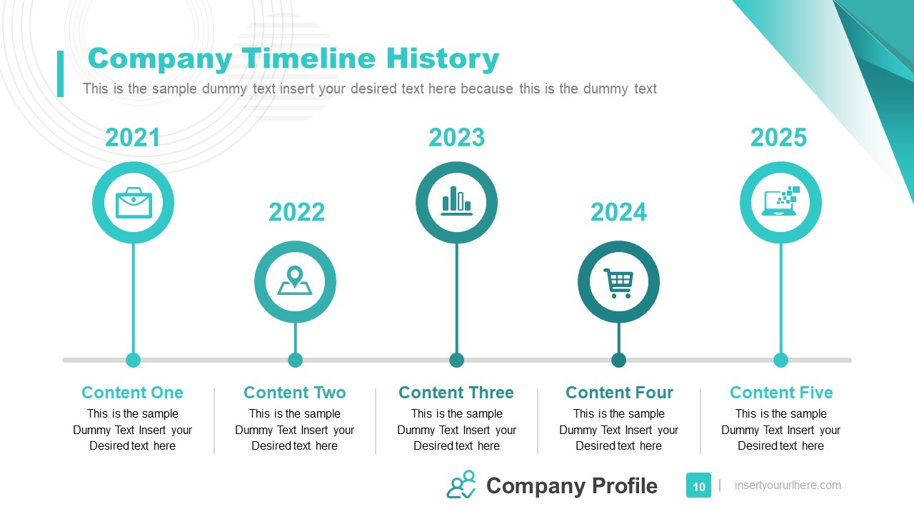 Company History Timeline Powerpoint - Slidemodel throughout Company History Sample Template