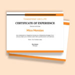 Company Job Experience Certificate Template In Word, Publisher Regarding Experience Certificate Sample Template