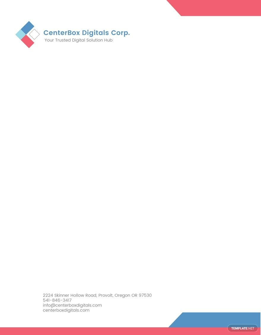 Company Letterhead Template In Publisher, Psd, Word, Pages intended for Company Letterhead Template Sample