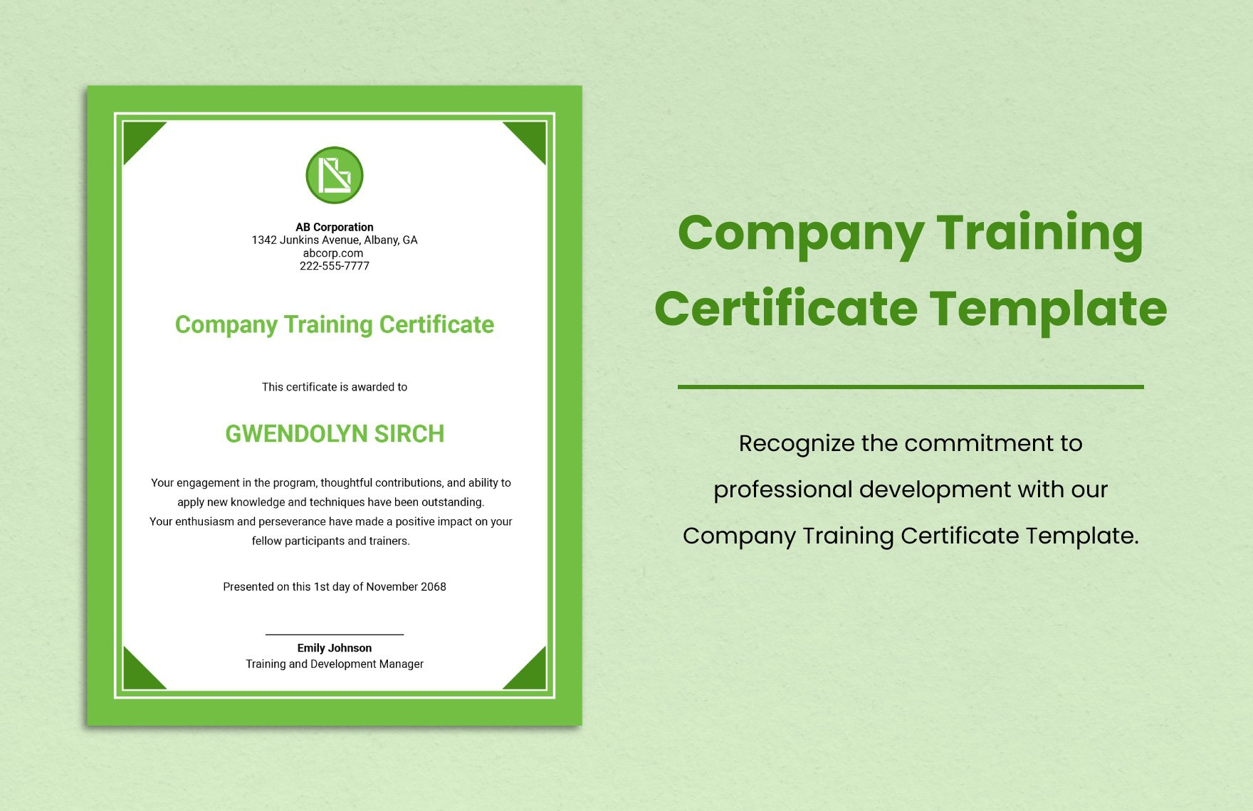 Company Training Certificate Template In Word, Illustrator, Psd throughout Training Certificate Sample Template