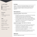 Compensation Manager Cv Example For 2024 Intended For Salary Requirements Sample Template