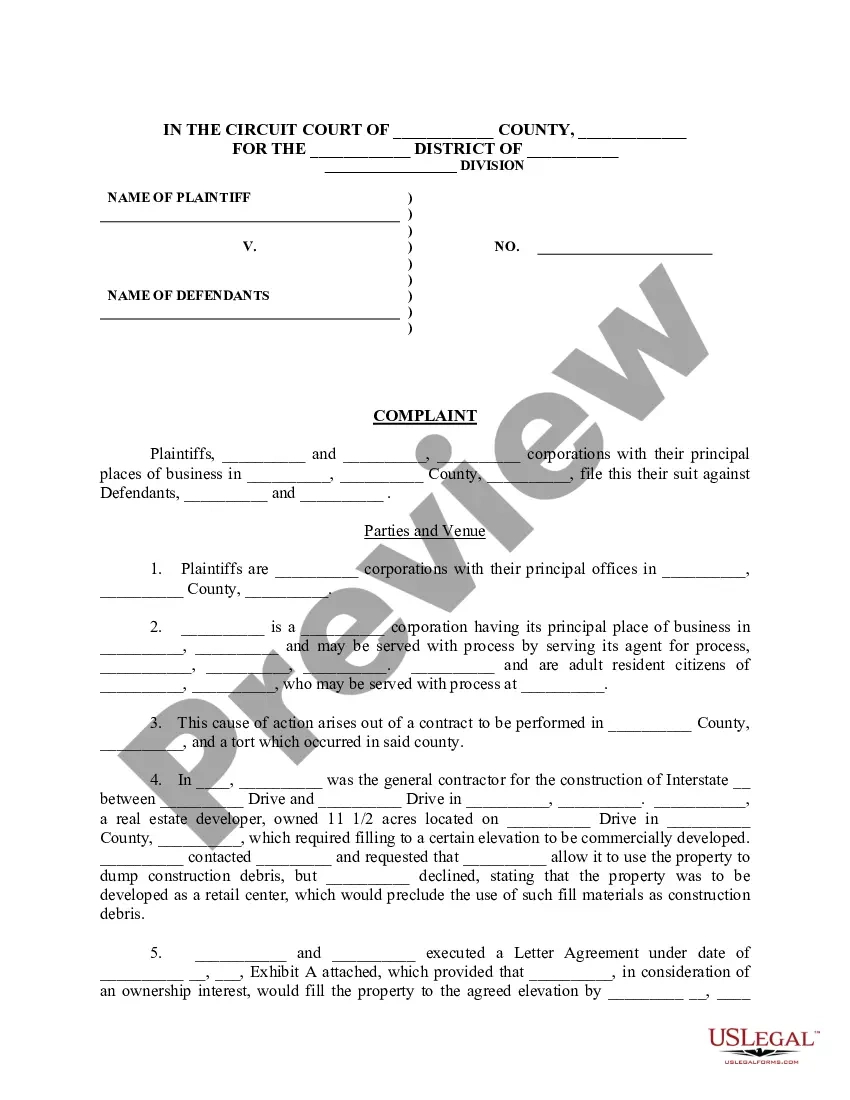 Lawsuit Complaint Sample Template | Template Samples