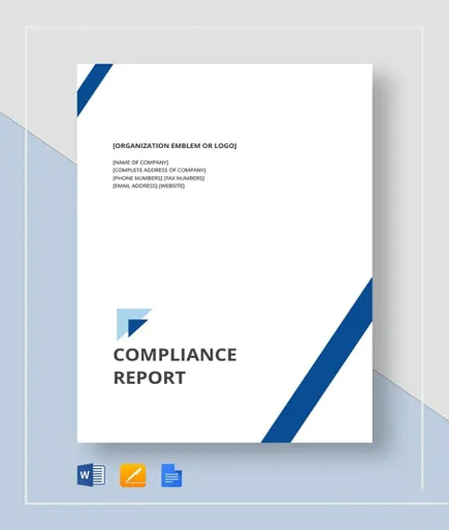 Compliance Report Template In Google Docs, Word, Pages - Download intended for Compliance Report Sample Template