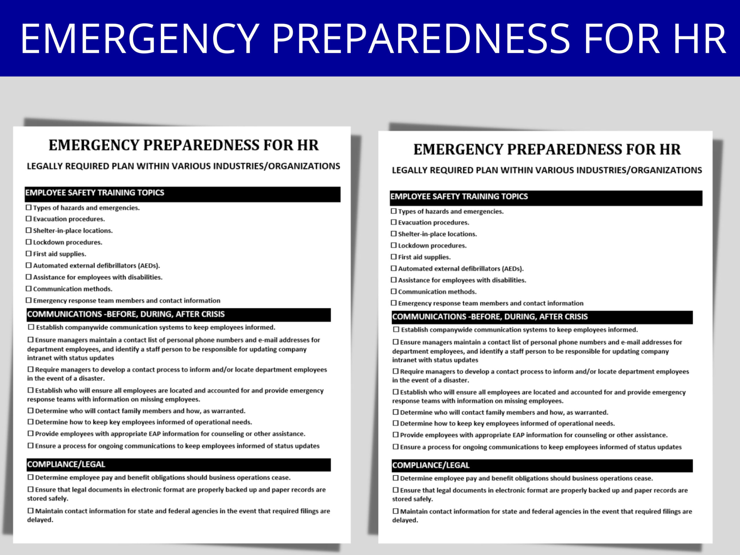 Comprehensive Emergency Preparedness And Response Plan Hr Safety intended for Emergency Response Plan Template Sample