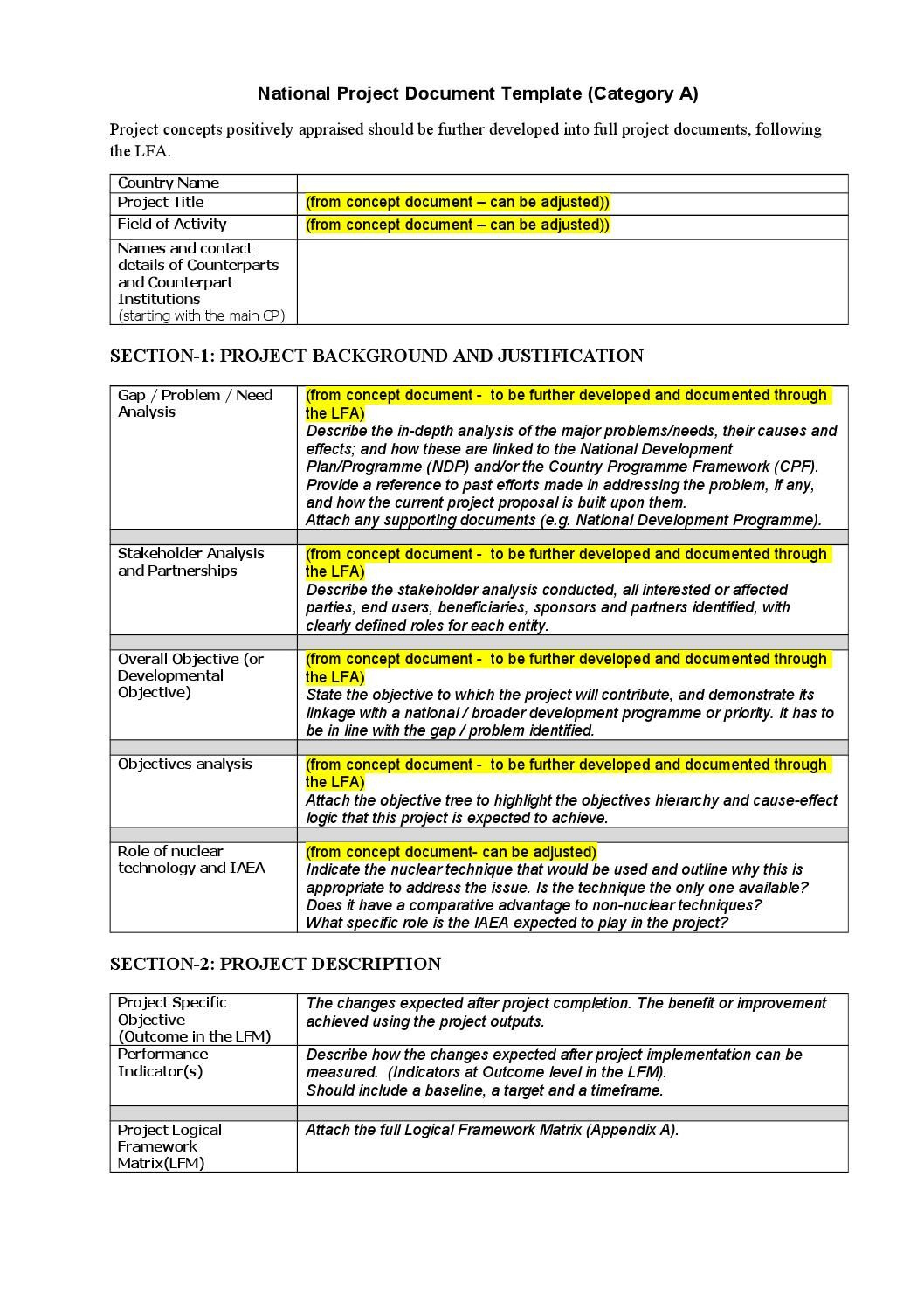 Concept Note Template For Project with regard to Concept Paper Template Sample