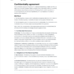 Confidentiality Agreement Template   Free To Use In Confidentiality Agreement Sample Template