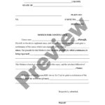 Continuance Form Template For Dismissal | Us Legal Forms With Regard To Motion For Continuance Sample Template