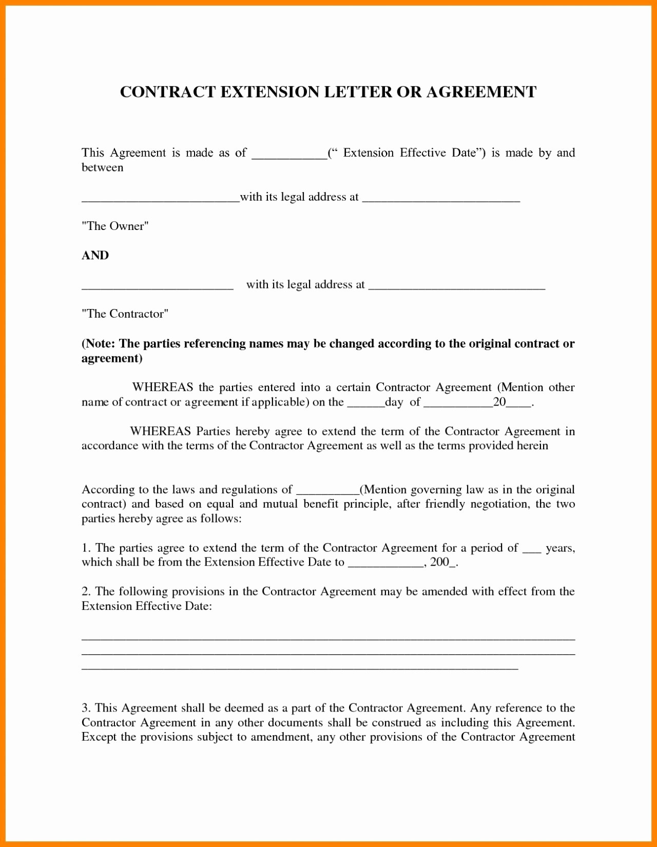 Contract Agreement Letter - 12+ Examples, Format, How To Write, Pdf pertaining to Sample Agreement Between Two Parties Template