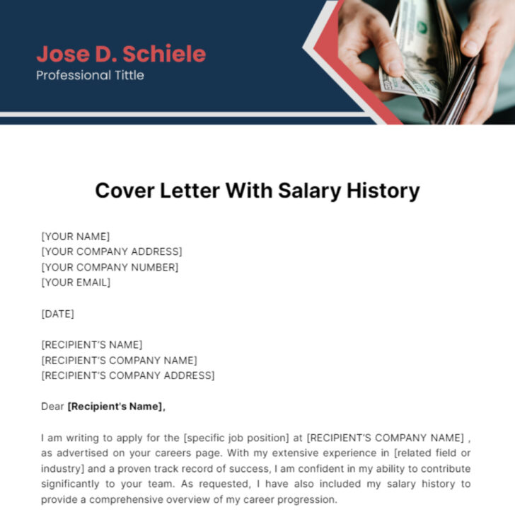 Salary History Sample Template