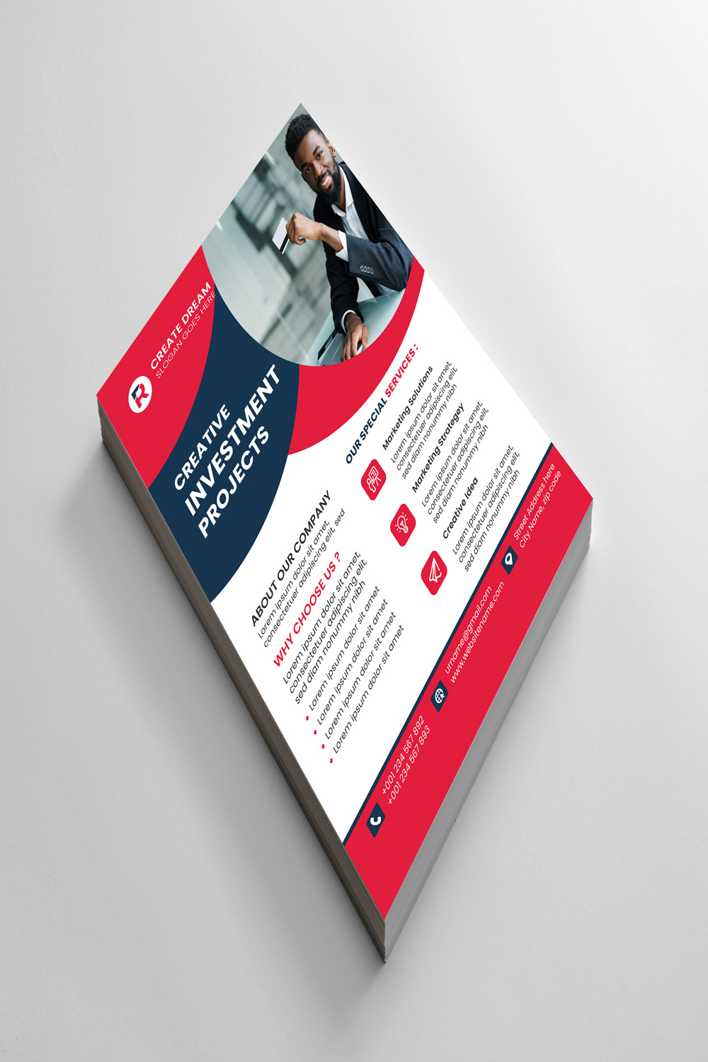 Creative Modern &amp;amp; Corporate Business Flyer Template Design inside Flyer Sample Template