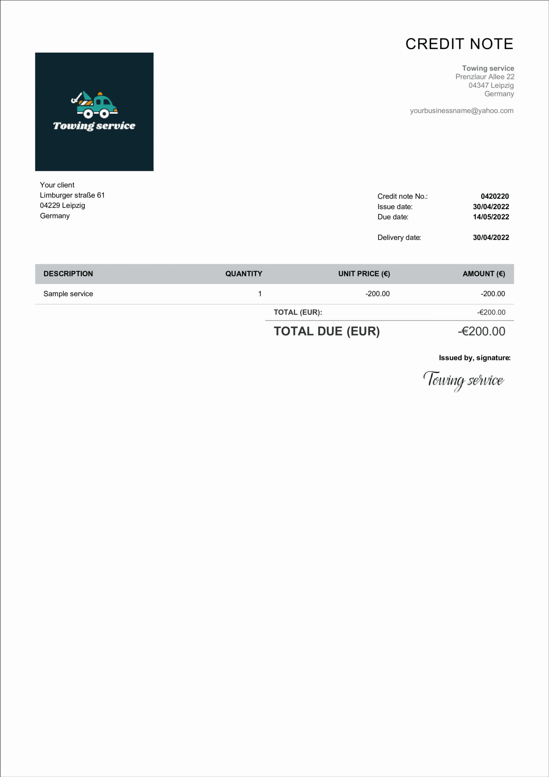 Credit Order Templates Made Easy - Free &amp;amp; Editable | Billdu throughout Credit Note Sample Template