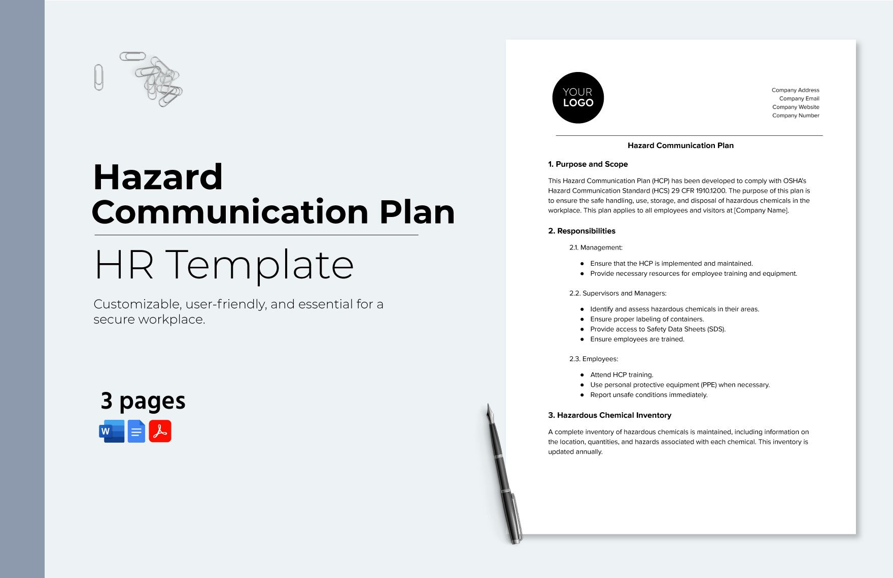 Crisis Management And Communication Plan Hr Template In Word, Pdf within Hazard Communication Program Sample Template