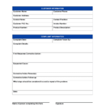 Customer Complaint Form Template 2024 [Download .Docx] | Business With Complaint Form Sample Template