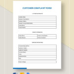 Customer Complaint Form Template In Pages, Word, Google Docs Intended For Complaint Form Sample Template