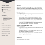 Customer Service Manager Cv Example For 2024 (Skills & Templates) In Customer Service Manager Resume Sample Templates