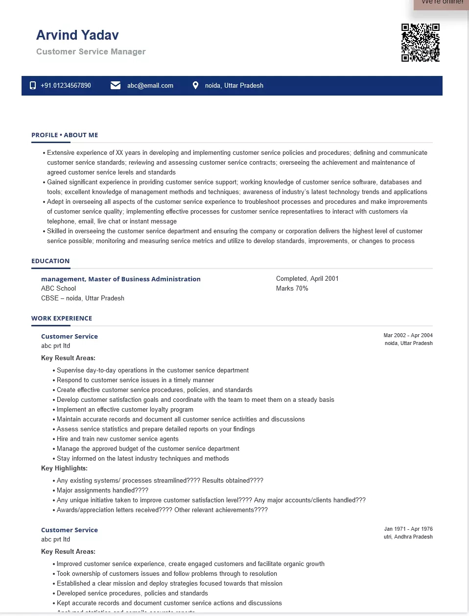 Customer Service Manager Sample &amp;amp; Ready To Use Example | Shriresume regarding Customer Service Manager Resume Sample Templates