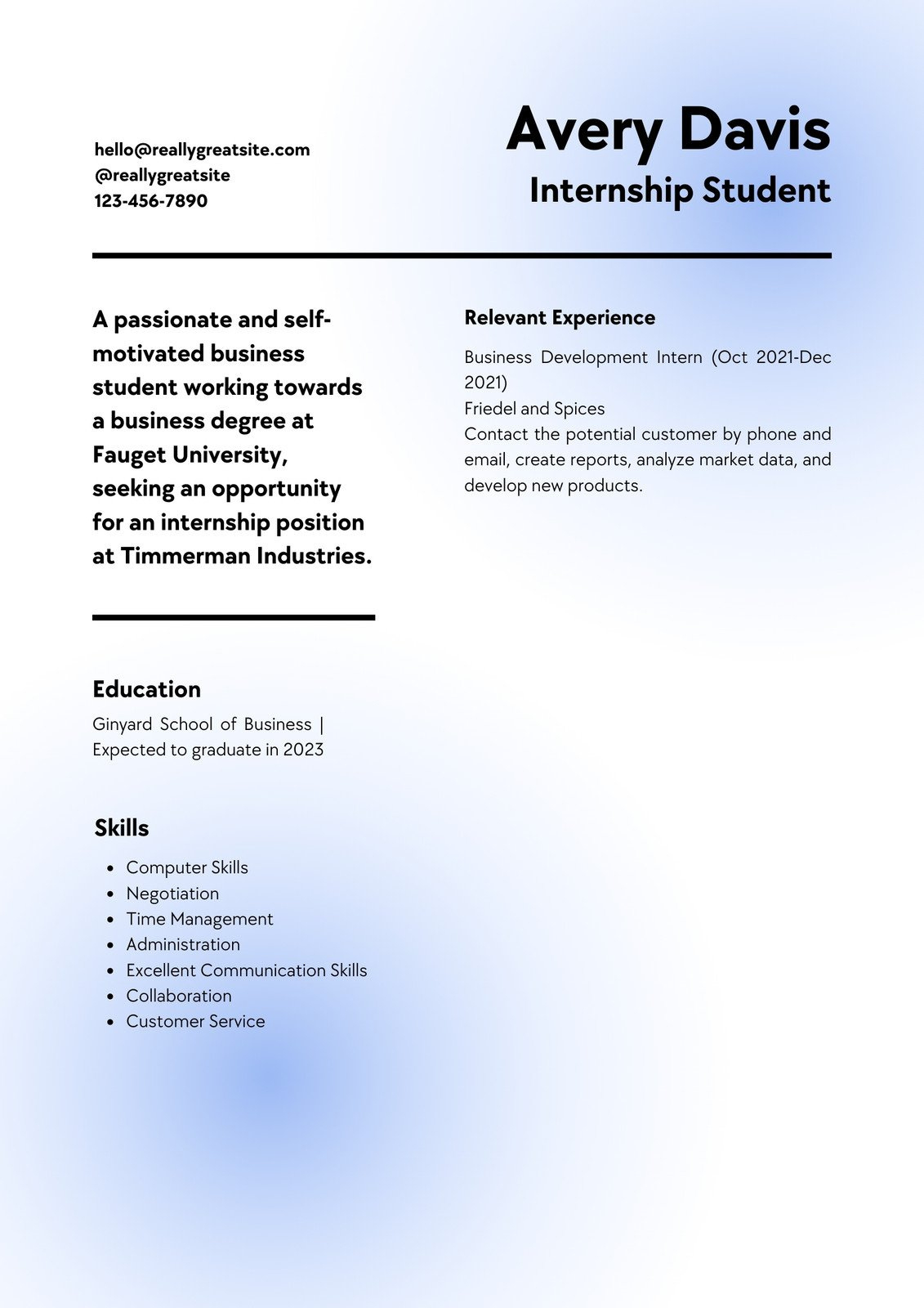 Customize 170+ Internship Resume Templates Online - Canva inside Internship Sample Templates