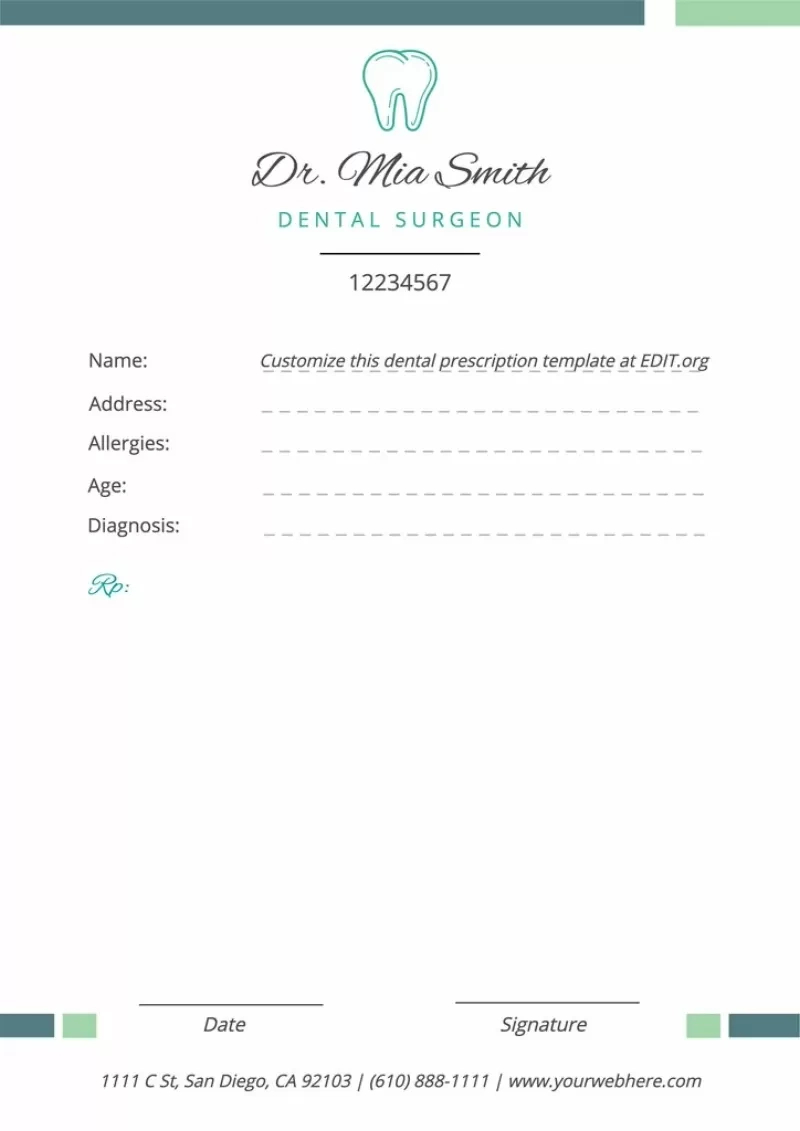 Customize A Printable Doctor Prescription Template within Prescription Sample Template