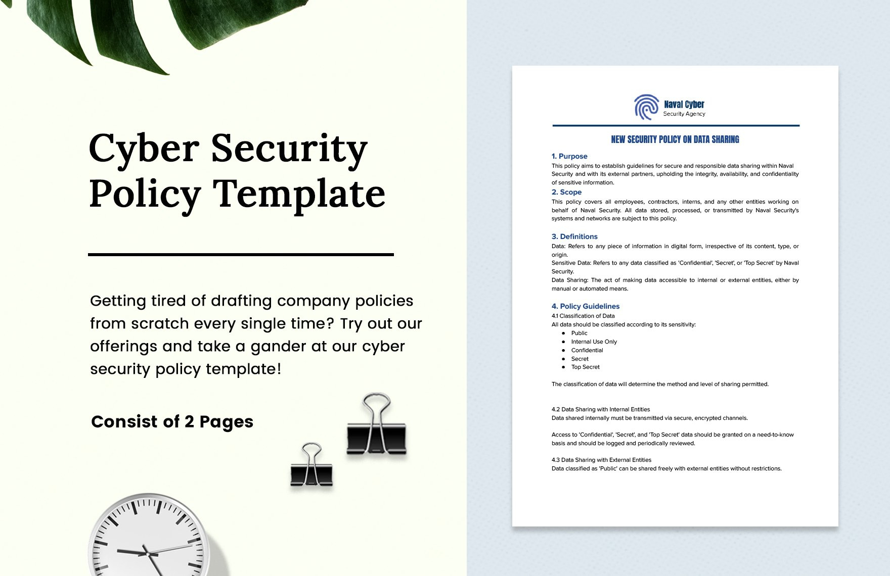 Cyber Security Policy Template In Word, Pdf, Google Docs within It Security Policy Sample Template