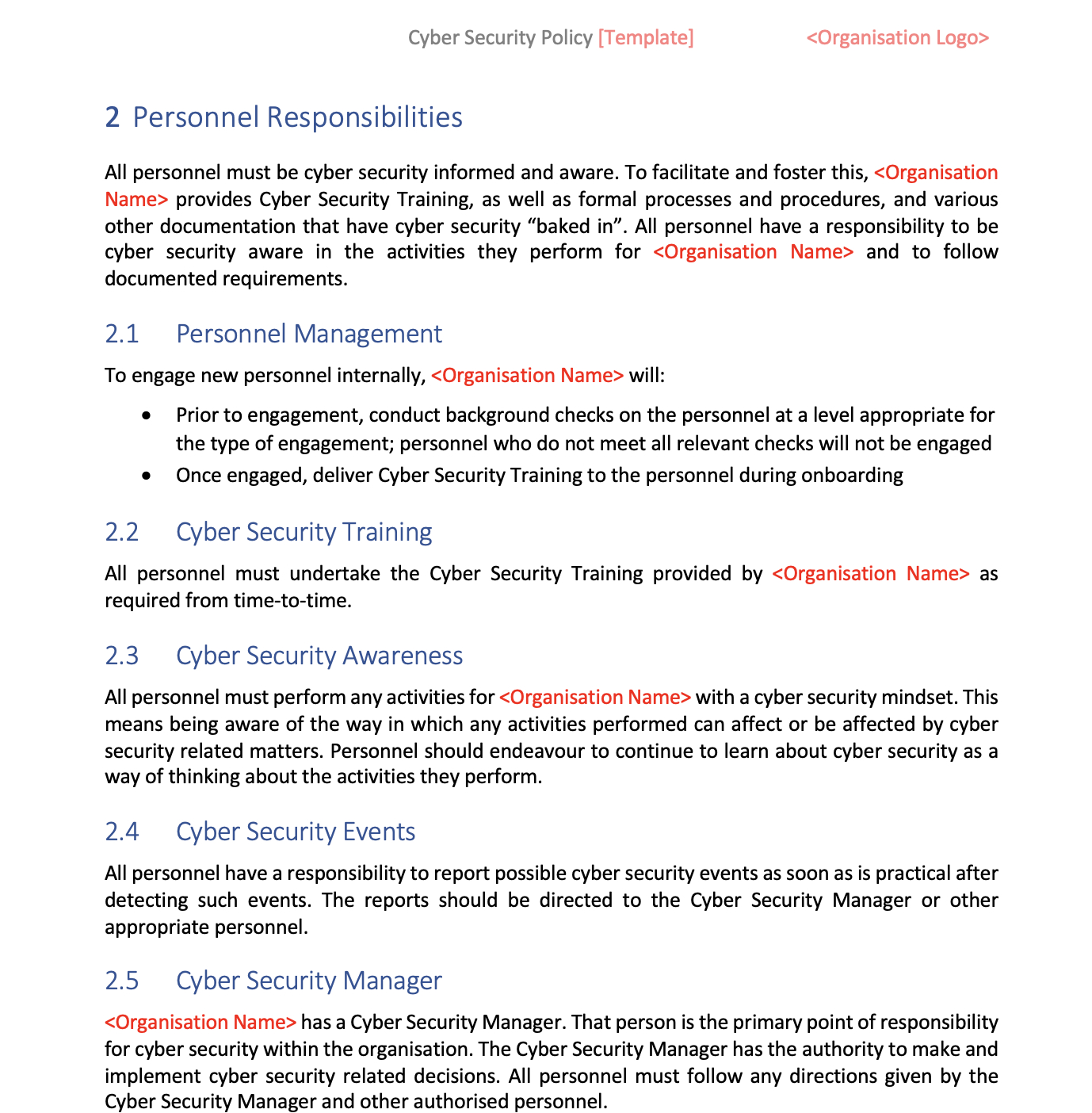 Cyber Security Policy Template – Real World Help Centre inside It Security Policy Sample Template