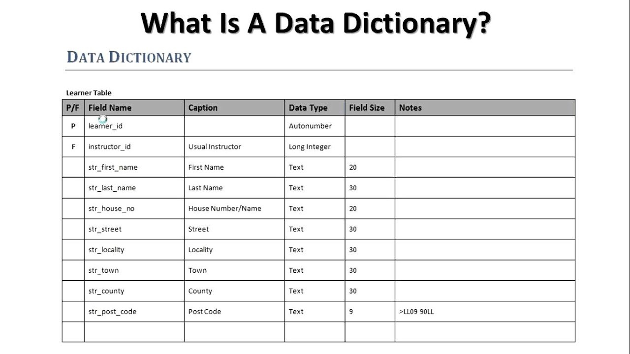 Data Dictionary Templates intended for Data Dictionary Sample Template