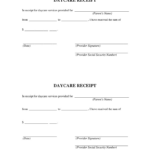 Daycare Receipt   Fill Online, Printable, Fillable, Blank | Pdffiller Intended For IRS Sample Template For Childcare Providers