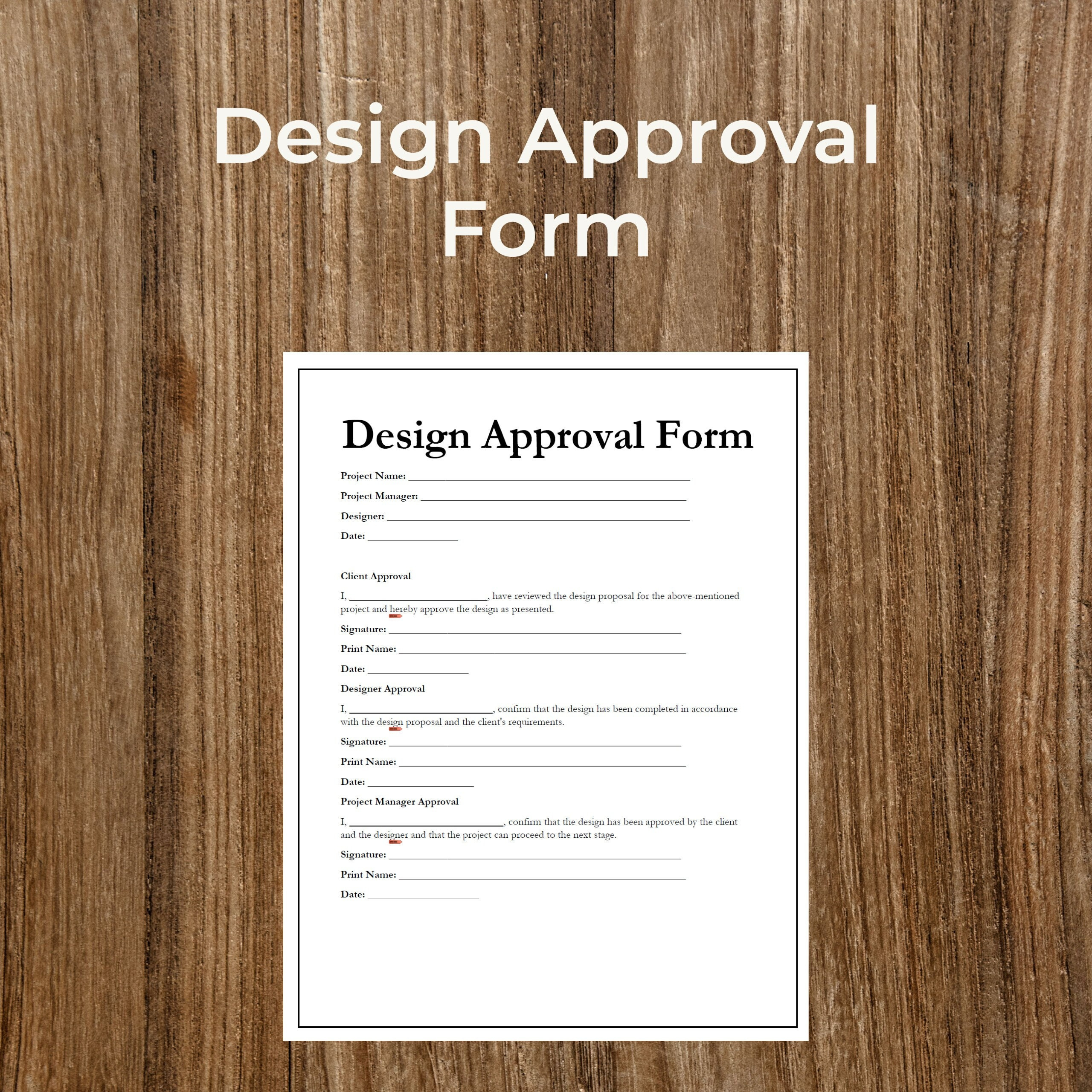 Design Approval Form Template For Graphic Design Projects inside Approval Form Sample Templates