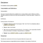 Disclaimer Template   Termsfeed With Regard To Email Disclaimer Sample Templates