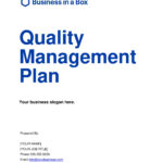 Docs Bizkit With Regard To Quality Plan Sample Template