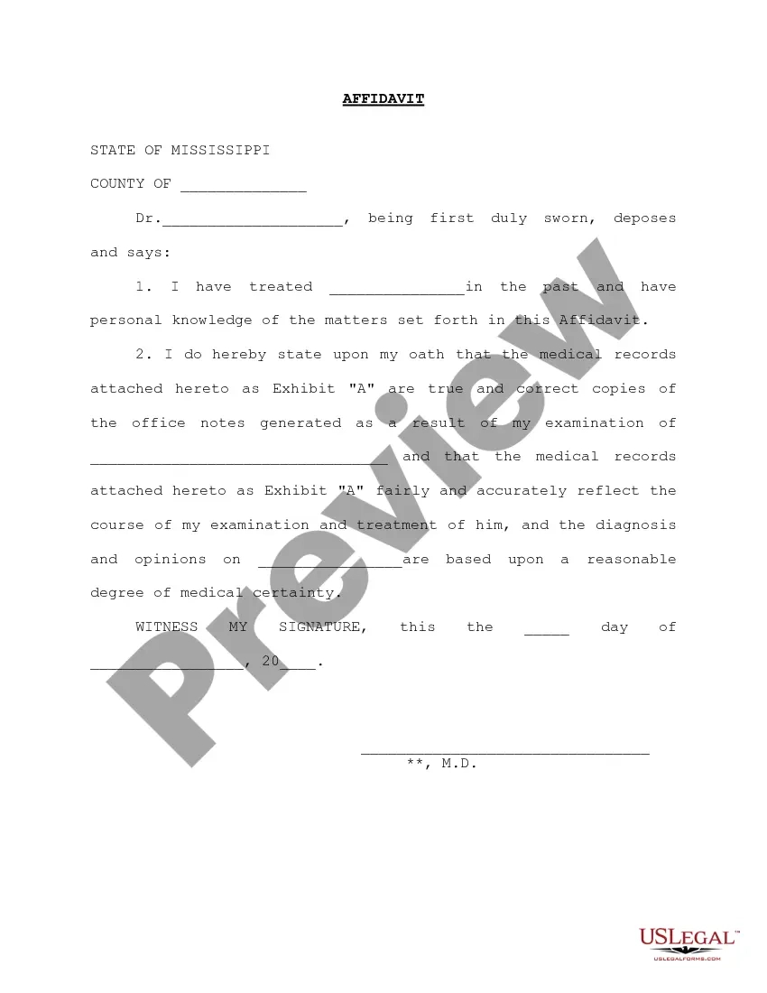 Doctor Affidavit Sample For I-751 | Us Legal Forms for I-751 Affidavit Sample Template