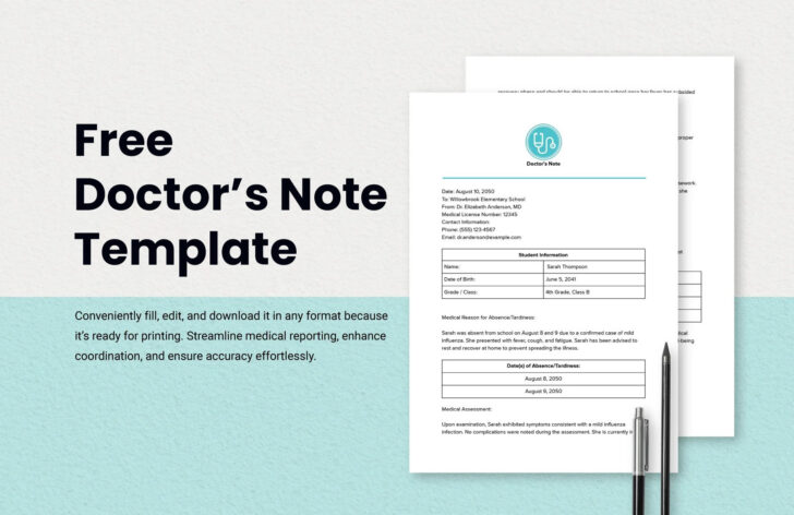 Doctor’s Note Sample Template