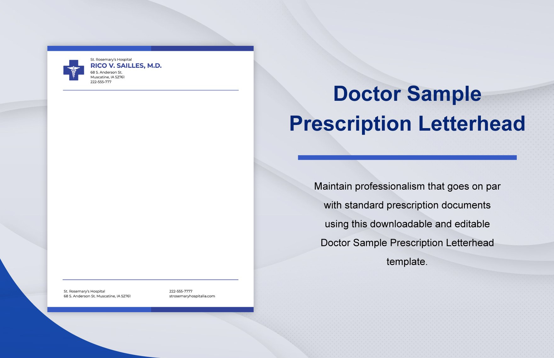 Doctor Sample Prescription Letterhead In Ms Word, Illustrator with regard to Prescription Sample Template