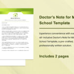 Doctor'S Note For Missing School Template In Pdf, Word, Google Pertaining To Doctor'S Note Sample Template