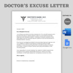 Doctor'S Note Template Doctor'S Excuse Letter Doctor Excuse Work Within Doctor&#039;s Note Sample Template