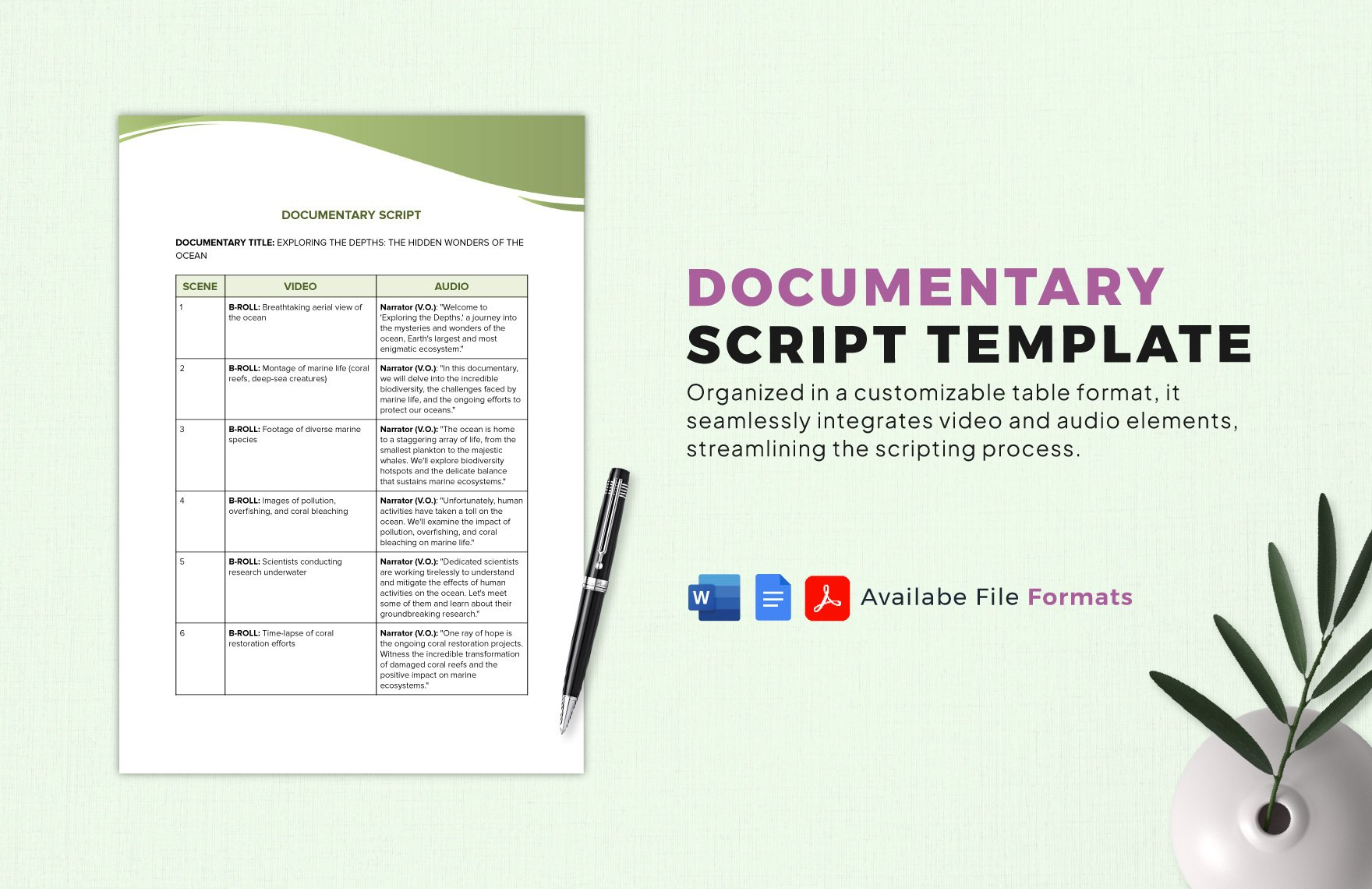 Documentary Script Template In Word, Pdf, Google Docs - Download within Documentary Film Script Template Sample